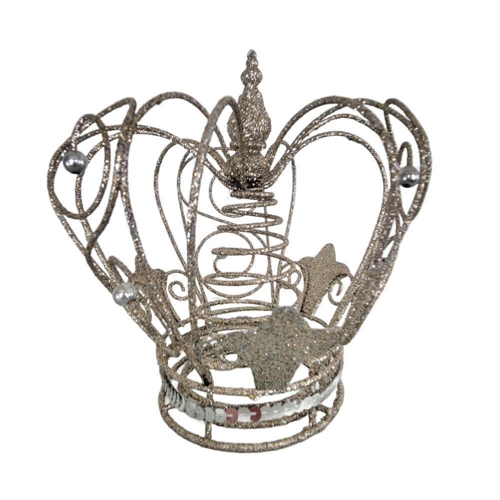 Glittery Decorative Crown Tree Topper